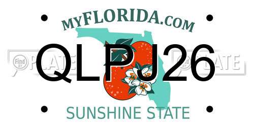 QLPJ26 Florida License Plate