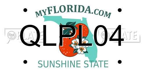 QLPL04 Florida License Plate