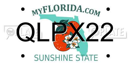 QLPX22 Florida License Plate