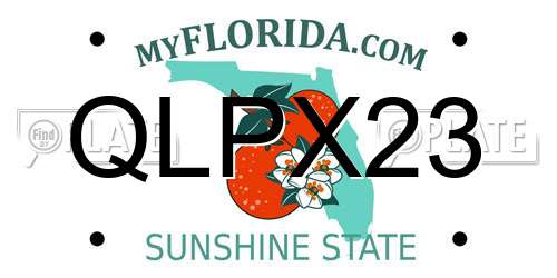 QLPX23 Florida License Plate