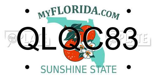 QLQC83 Florida License Plate