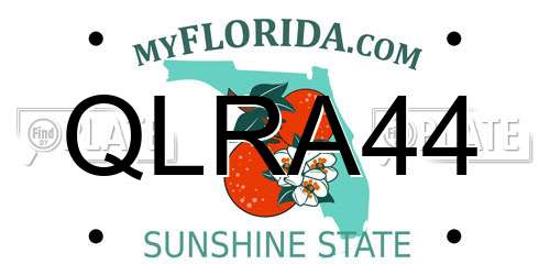QLRA44 Florida License Plate