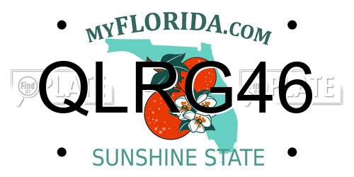 QLRG46 Florida License Plate