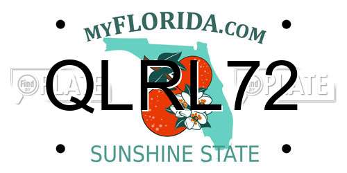 QLRL72 Florida License Plate