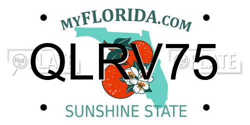 QLRV75 Florida License Plate
