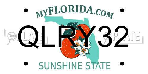 QLRY32 Florida License Plate