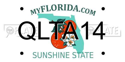 QLTA14 Florida License Plate