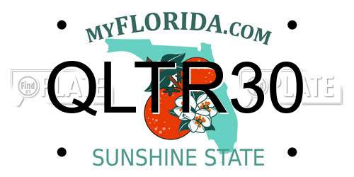 QLTR30 Florida License Plate