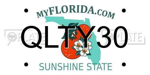 QLTY30 Florida License Plate