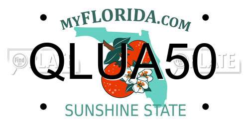 QLUA50 Florida License Plate