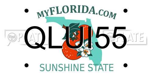 QLUI55 Florida License Plate