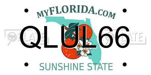QLUL66 Florida License Plate