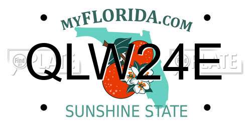 QLW24E Florida License Plate