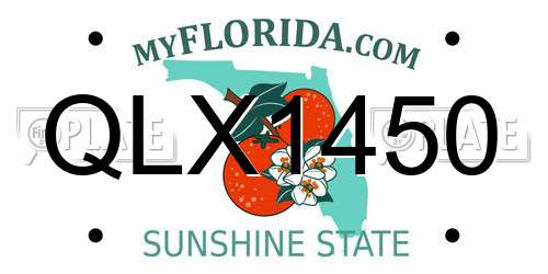 QLX1450 Florida License Plate