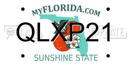 QLXP21 Florida License Plate