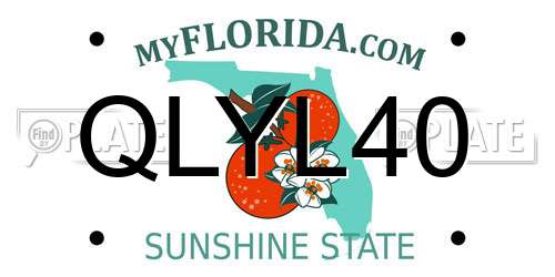 QLYL40 Florida License Plate