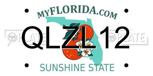 QLZL12 Florida License Plate
