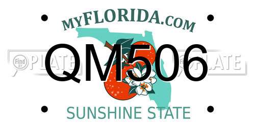 QM506 Florida License Plate