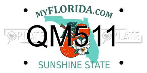 QM511 Florida License Plate