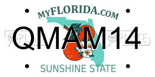 QMAM14 Florida License Plate