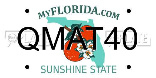 QMAT40 Florida License Plate