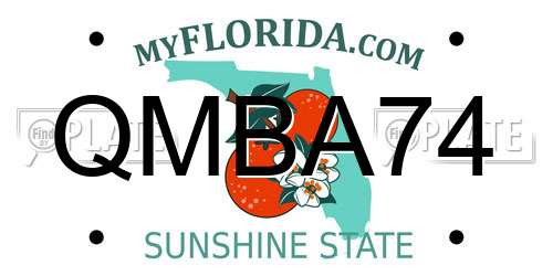 QMBA74 Florida License Plate