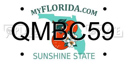 QMBC59 Florida License Plate