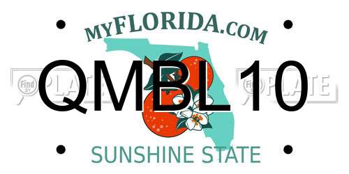 QMBL10 Florida License Plate