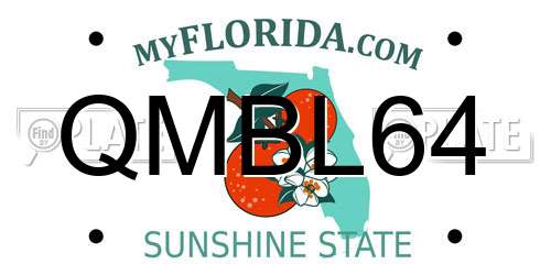 QMBL64 Florida License Plate