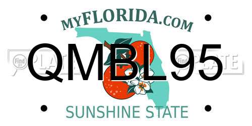 QMBL95 Florida License Plate