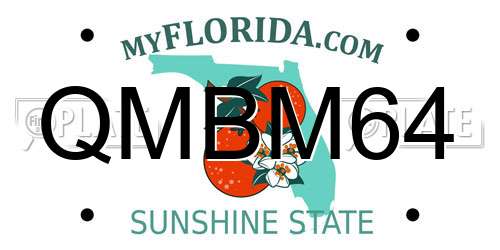 QMBM64 Florida License Plate