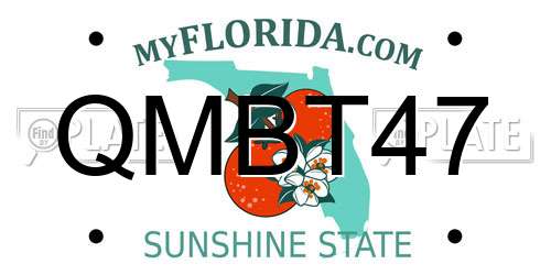 QMBT47 Florida License Plate