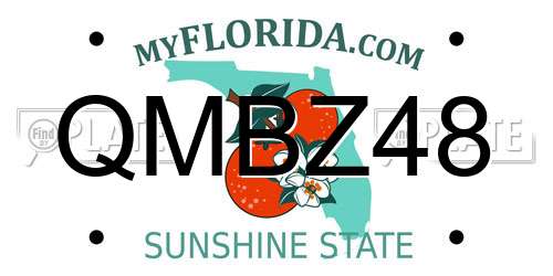 QMBZ48 Florida License Plate
