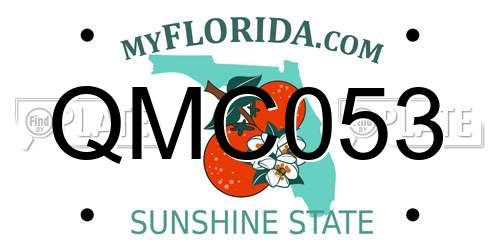 QMC053 Florida License Plate