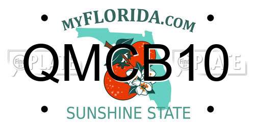 QMCB10 Florida License Plate
