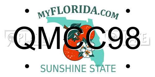 QMCC98 Florida License Plate