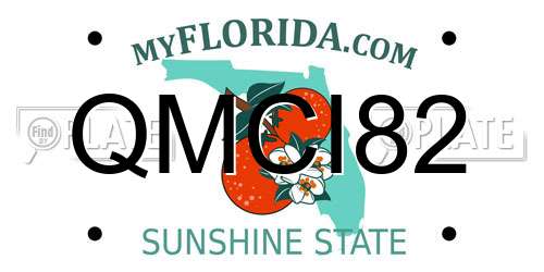QMCI82 Florida License Plate