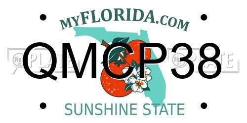 QMCP38 Florida License Plate