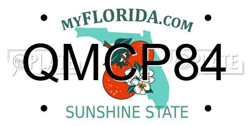 QMCP84 Florida License Plate