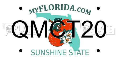 QMCT20 Florida License Plate
