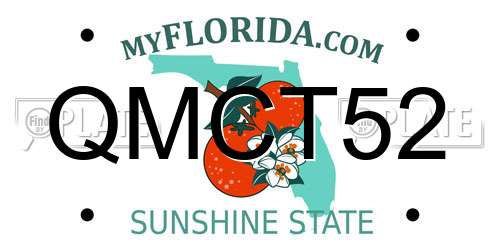QMCT52 Florida License Plate
