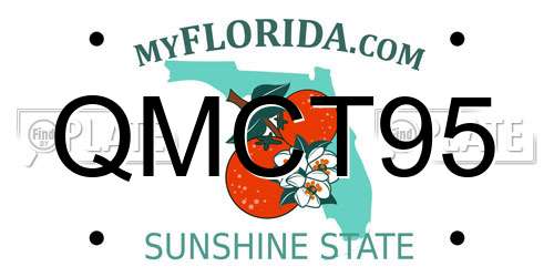 QMCT95 Florida License Plate