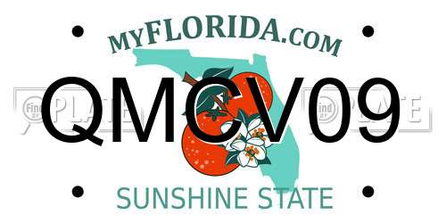 QMCV09 Florida License Plate