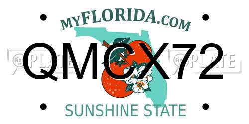 QMCX72 Florida License Plate