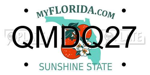 QMDQ27 Florida License Plate