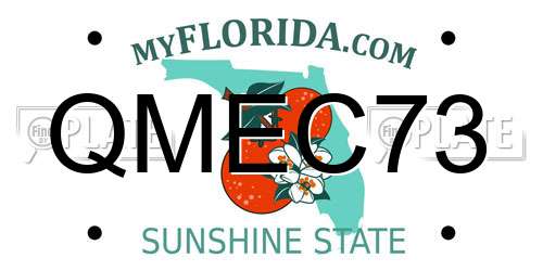 QMEC73 Florida License Plate
