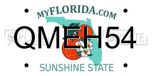 QMEH54 Florida License Plate