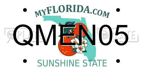 QMEN05 Florida License Plate
