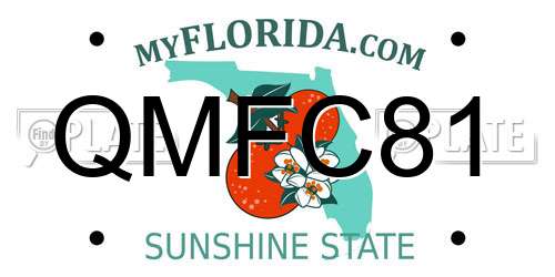 QMFC81 Florida License Plate