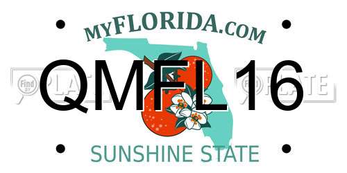 QMFL16 Florida License Plate
